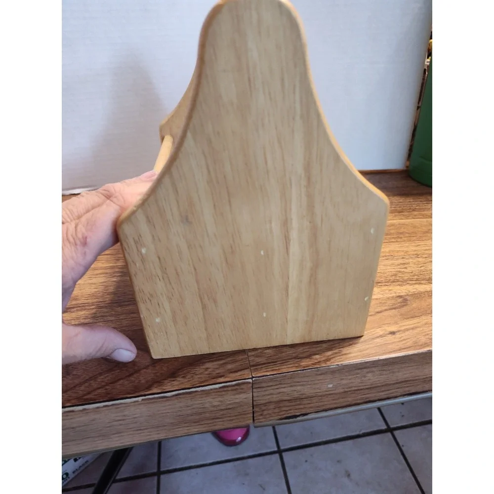 Wooden Cottage Core Craft, Remote Caddy. Or Napkin &  Silverware Painted